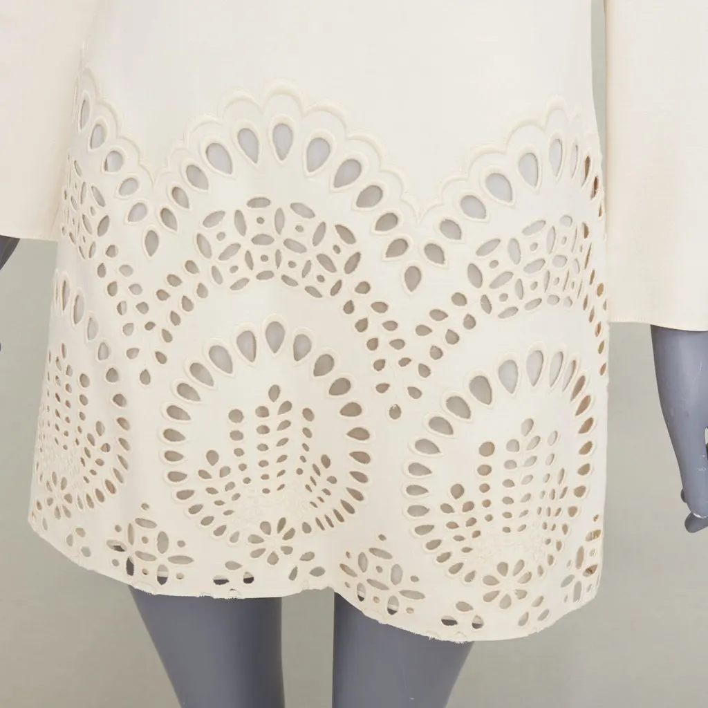 Valentino Ecru Wool Dress Beige Wool Very good - Back View