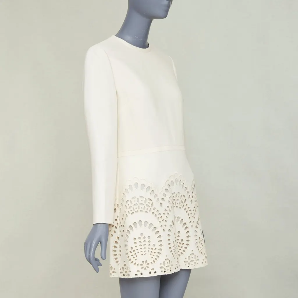 Valentino Ecru Wool Dress Beige Wool Very good - Inside View