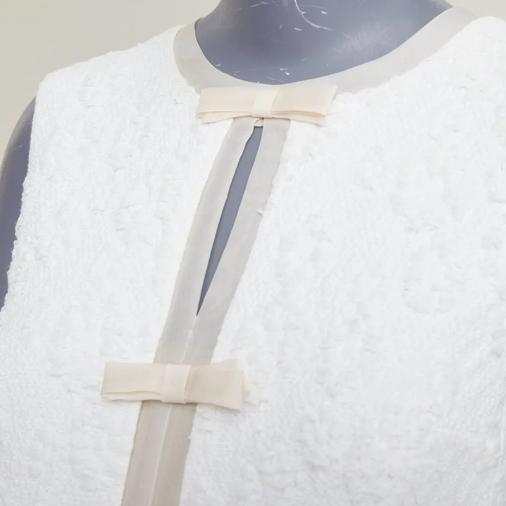 Giambattista Valli White Polyester Dress White Polyester Good - Back View