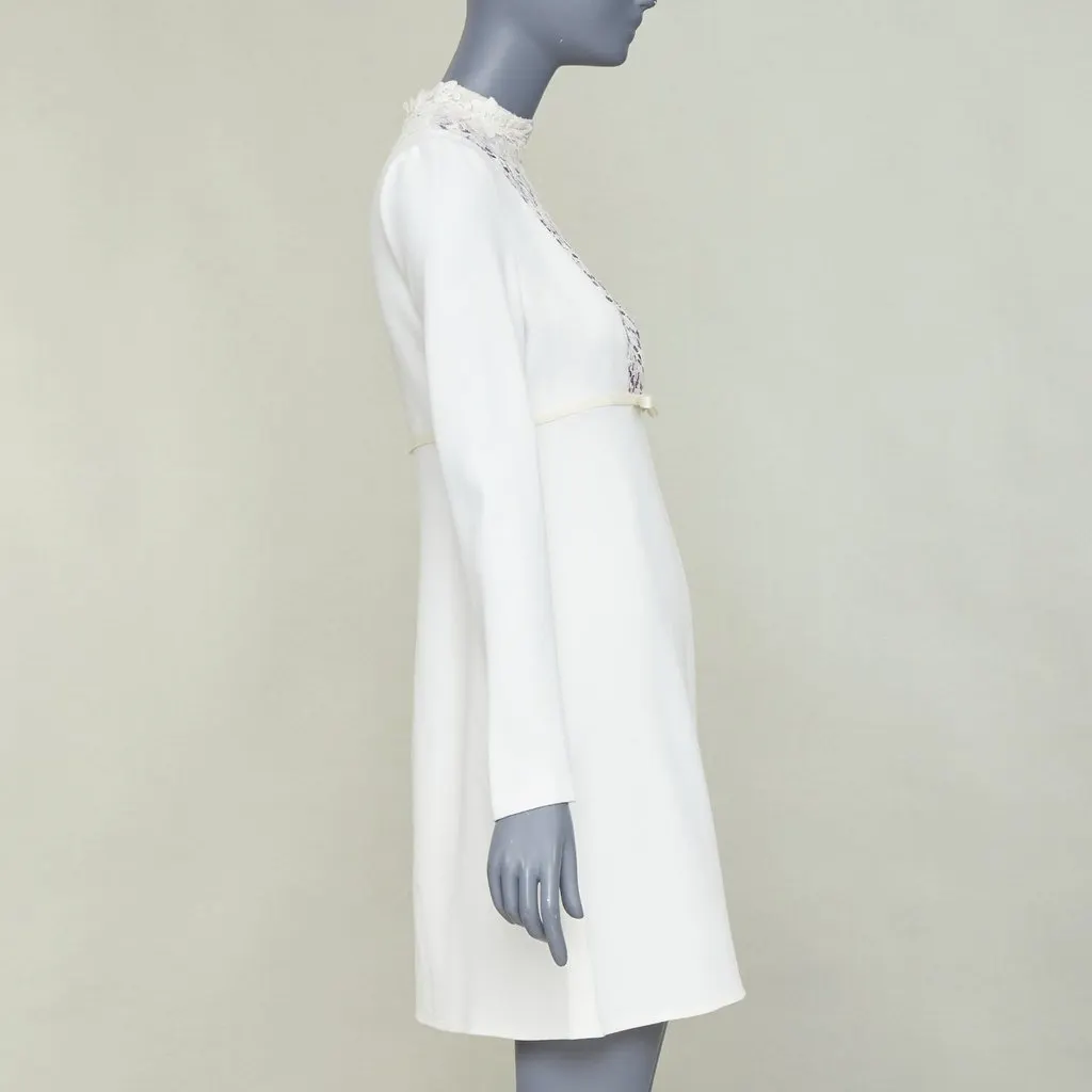 Giambattista Valli Ecru Wool Dress Beige Wool Fair - Model View