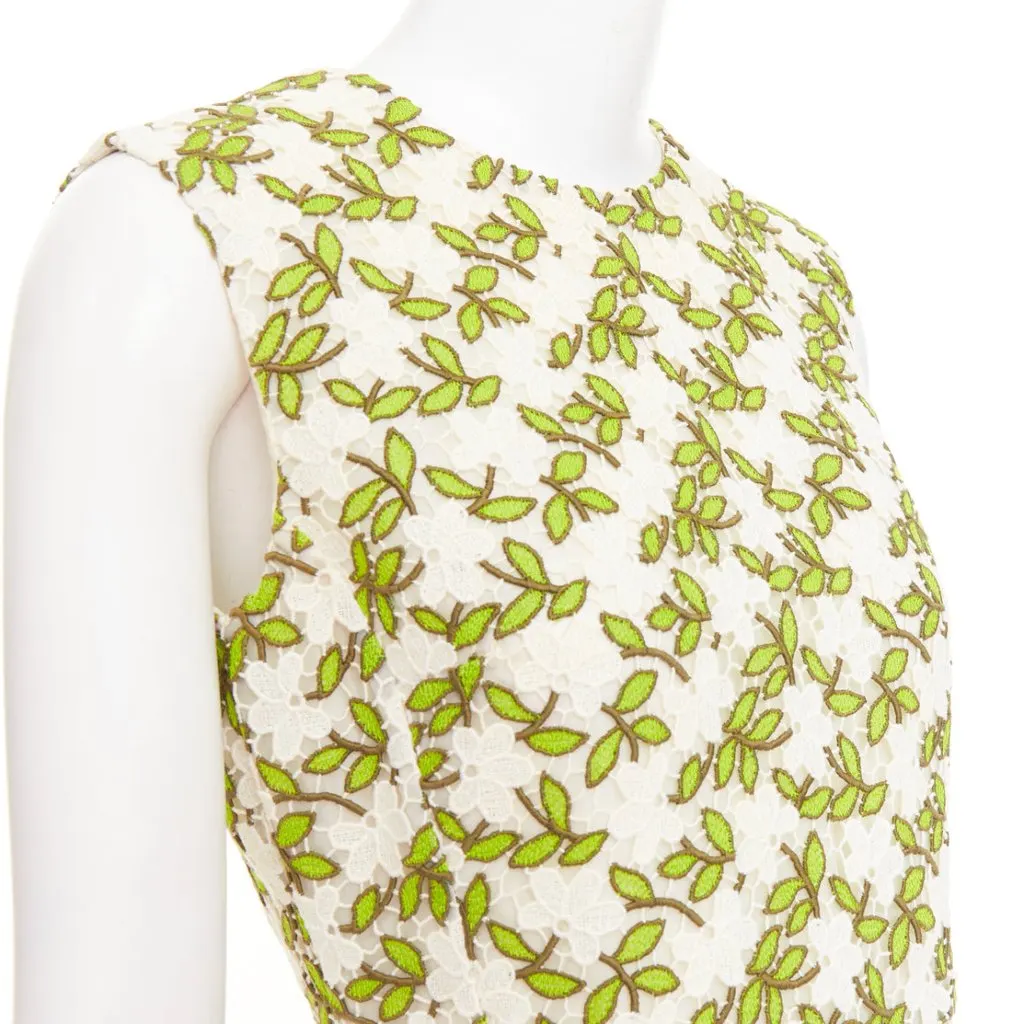Giambattista Valli Green Cotton Dress Green Cotton Very good - Back View