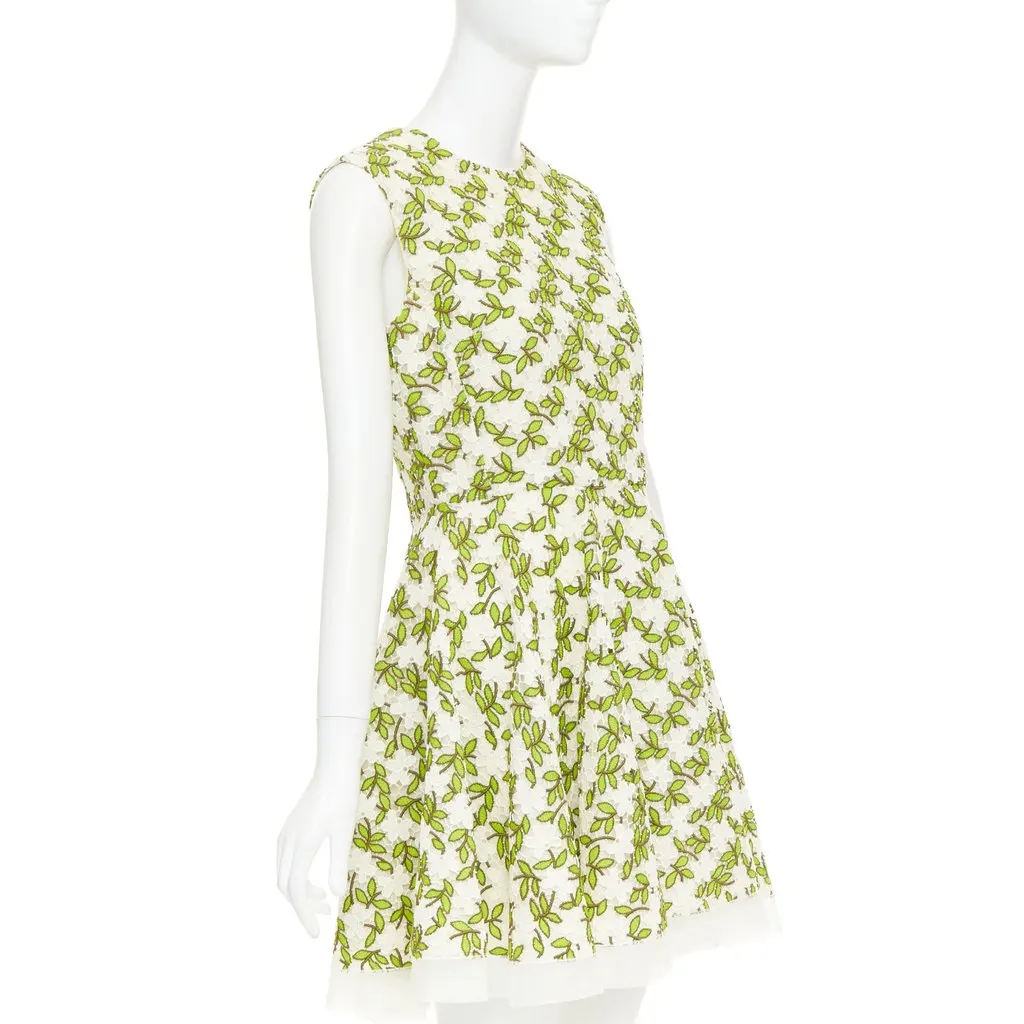 Giambattista Valli Green Cotton Dress Green Cotton Very good - Inside View
