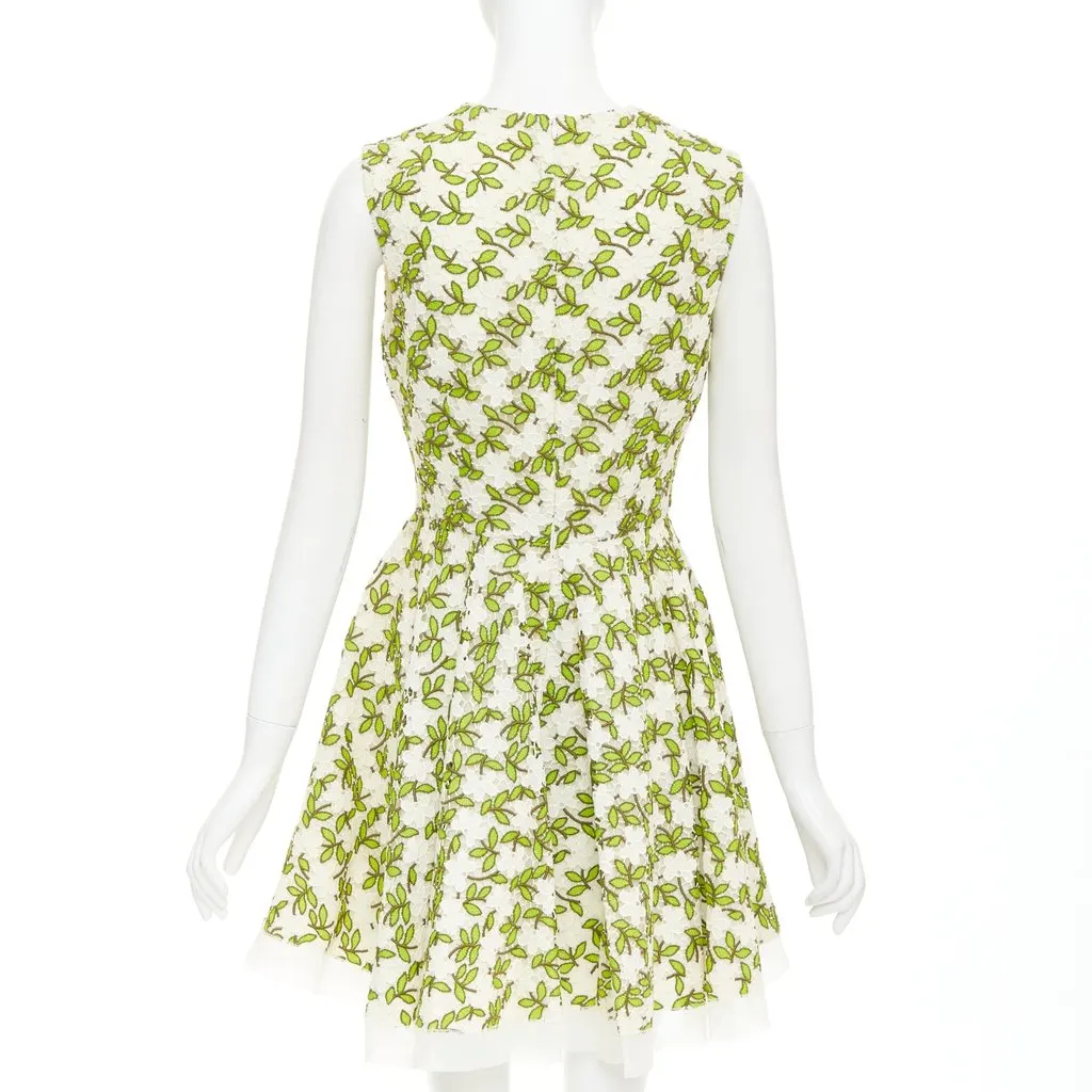 Giambattista Valli Green Cotton Dress Green Cotton Very good - Box View