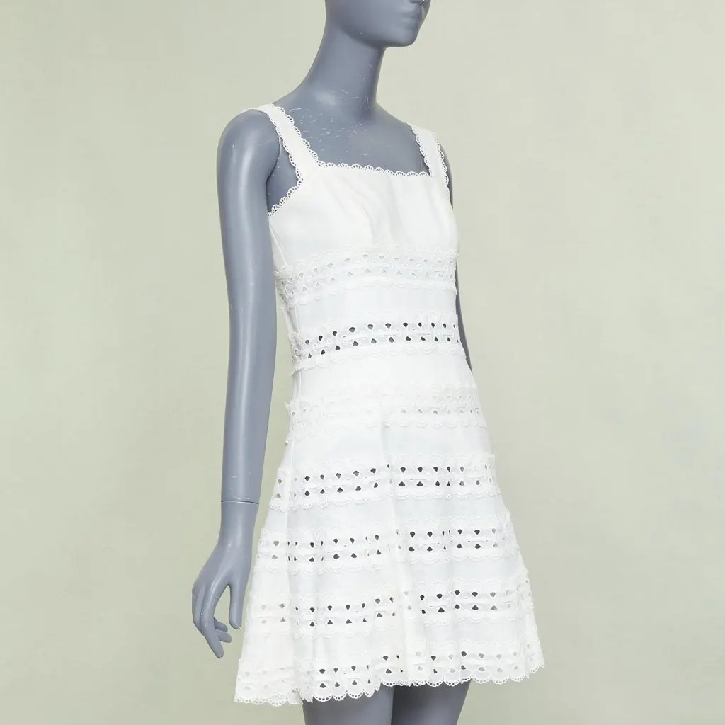 Zimmermann White Linen Dress White Linen Very good - Inside View