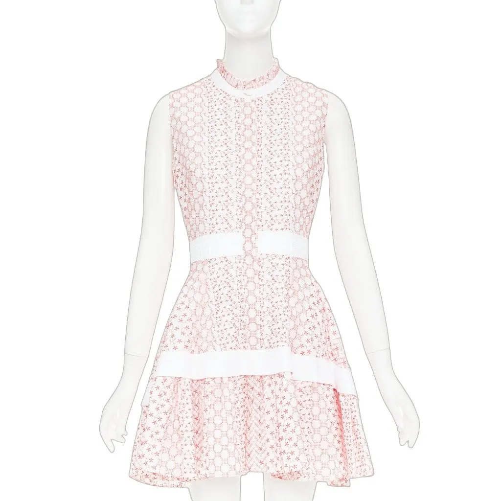 Alexis White Cotton Dress White Cotton Good - Front View