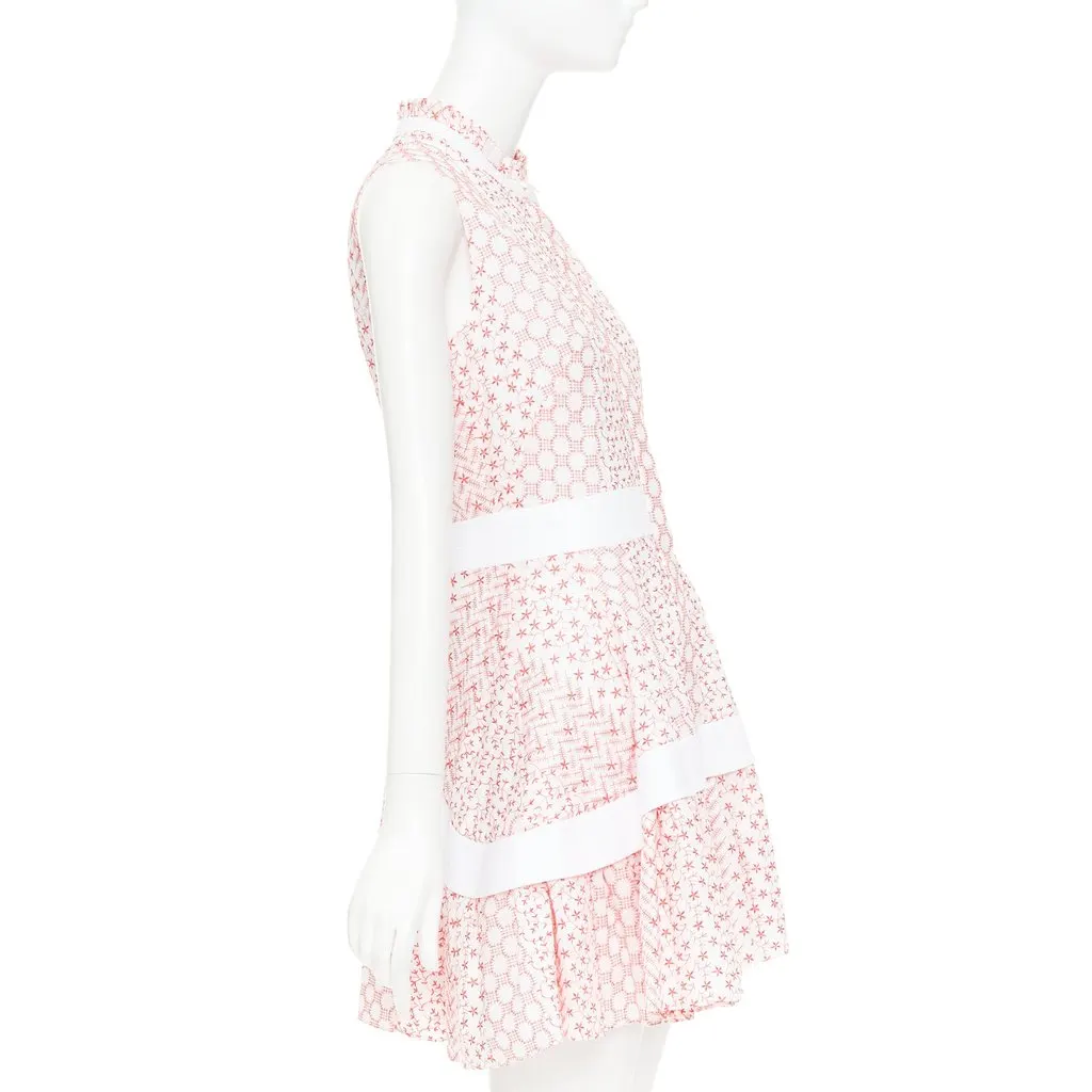 Alexis White Cotton Dress White Cotton Good - Model View