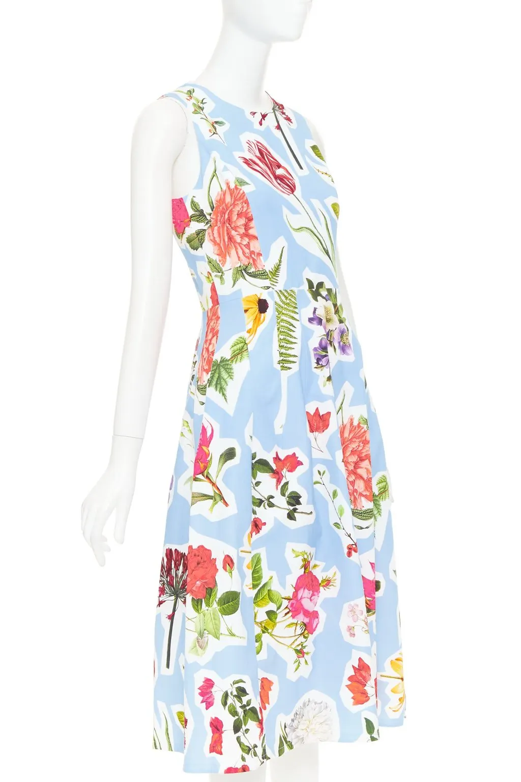 Carolina Herrera Blue Cotton Dress Blue Cotton Very good - Inside View