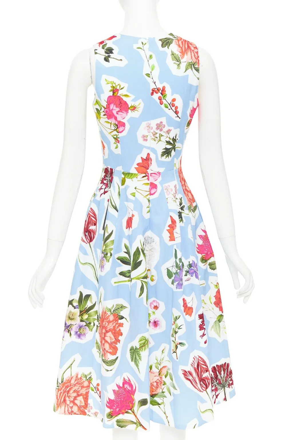Carolina Herrera Blue Cotton Dress Blue Cotton Very good - Box View
