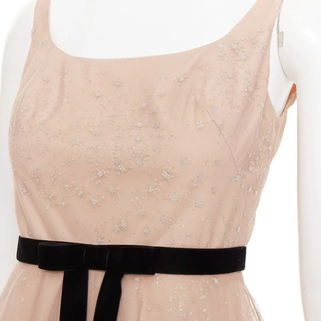 Marchesa Beige Polyester Dress Beige Polyester Very good - Back View
