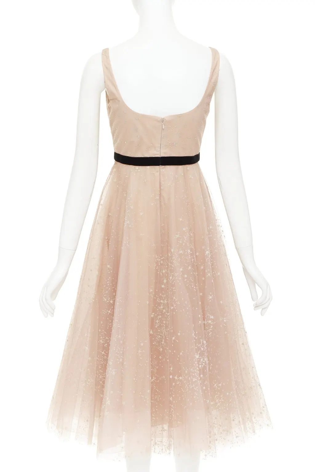 Marchesa Beige Polyester Dress Beige Polyester Very good - Box View