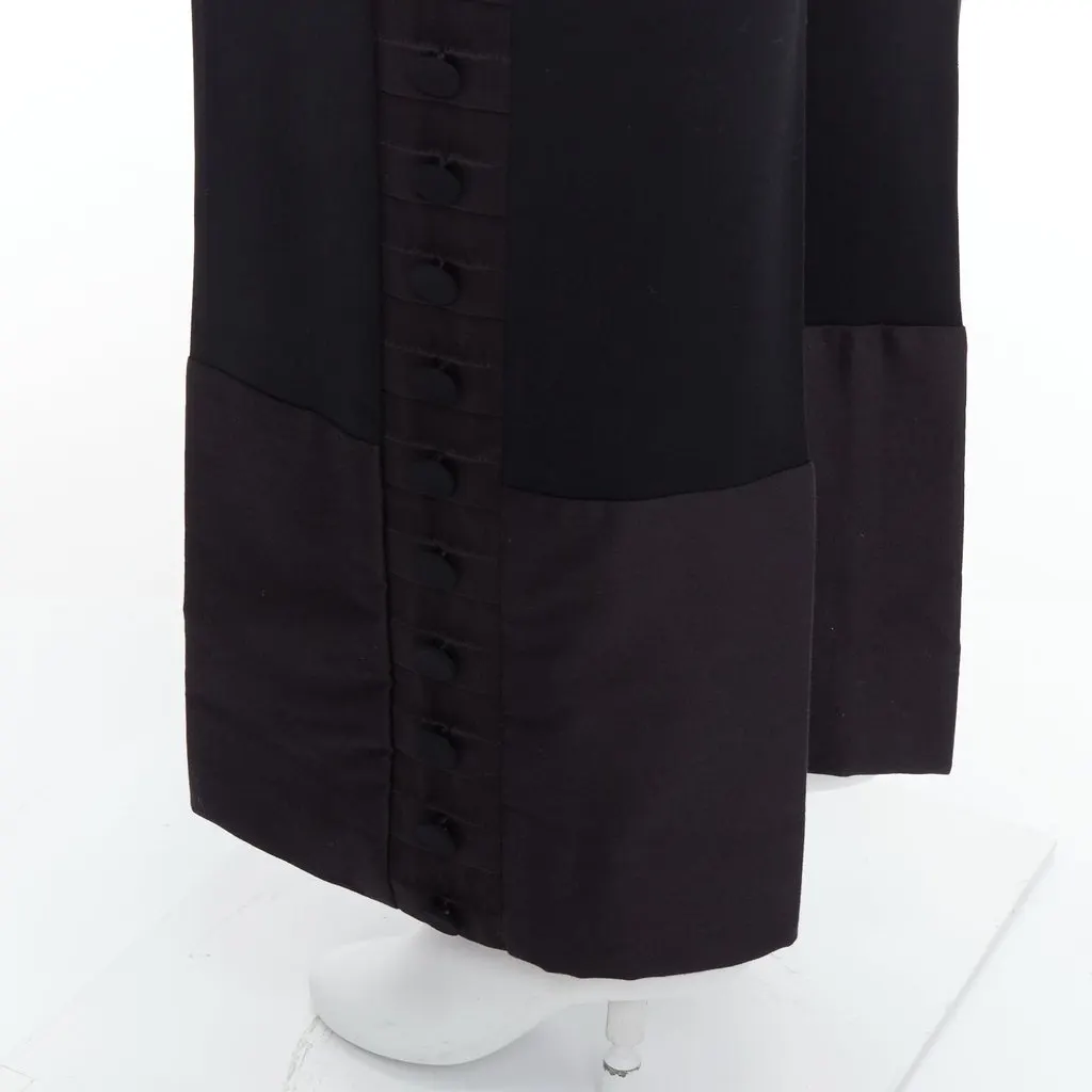 Chloé Pleat Trim Trousers Black Viscose Good - Back View
