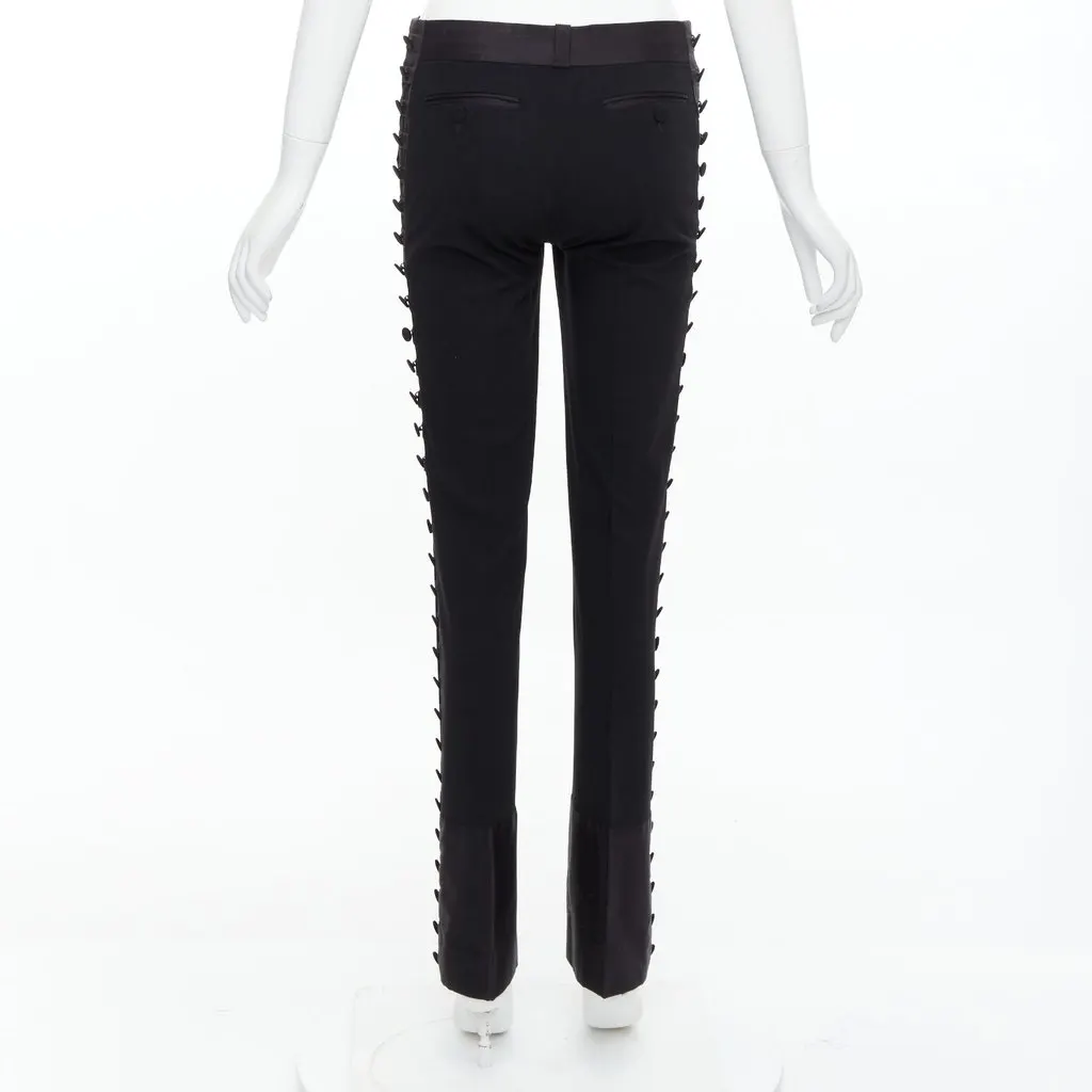 Chloé Pleat Trim Trousers Black Viscose Good - Box View