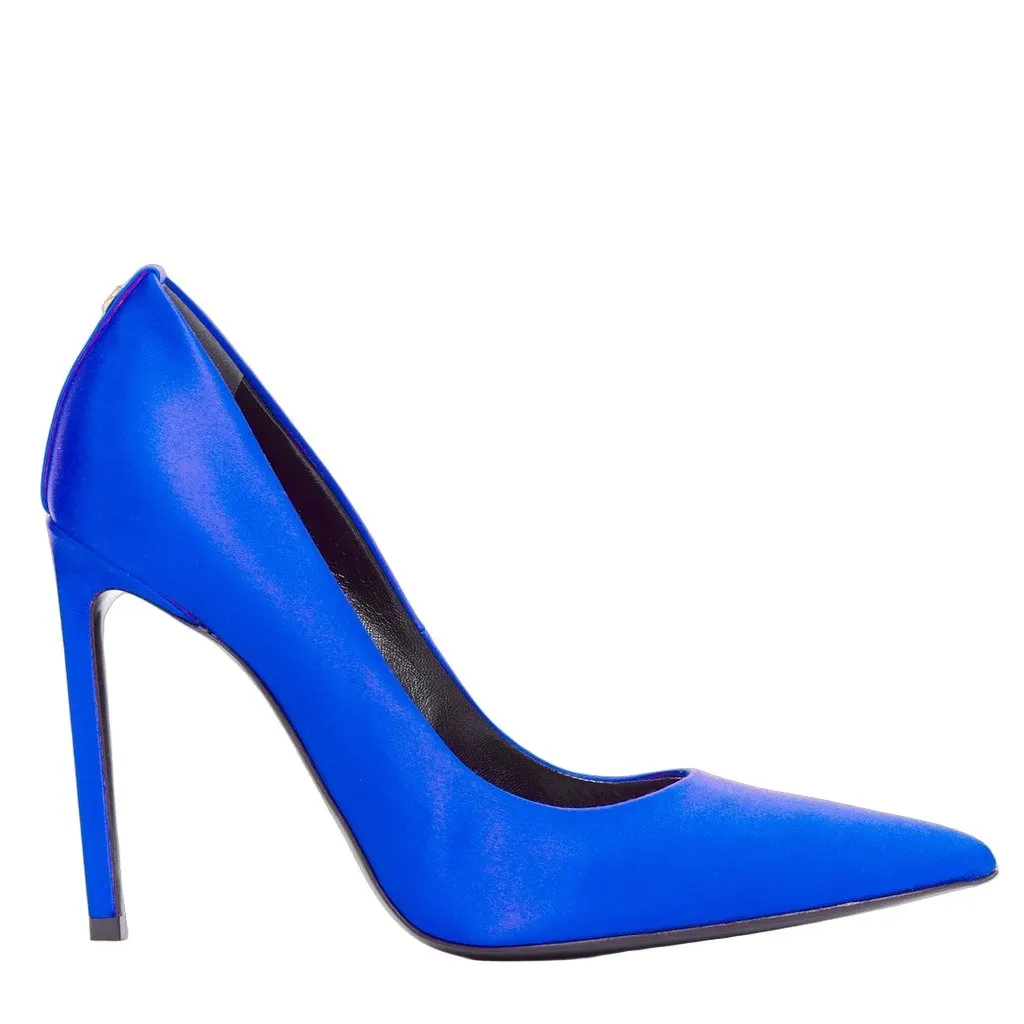 Tom Ford Blue Satin Pumps Blue Silk Very good - Front View