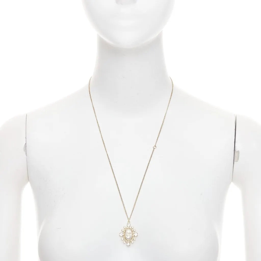 Chanel Gold Metal Long Necklace Gold Metal Very good - Back View
