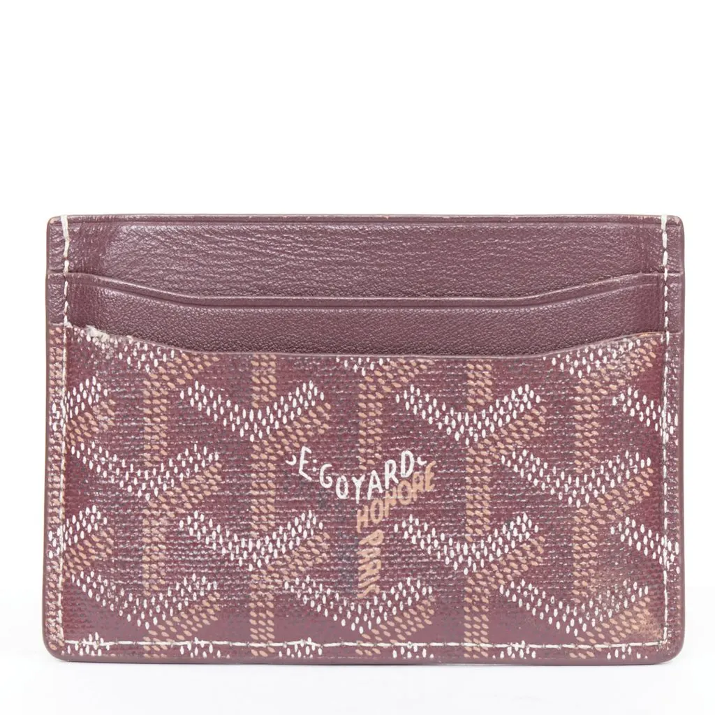 Goyard Burgundy Wallet Burgundy Very good - Front View