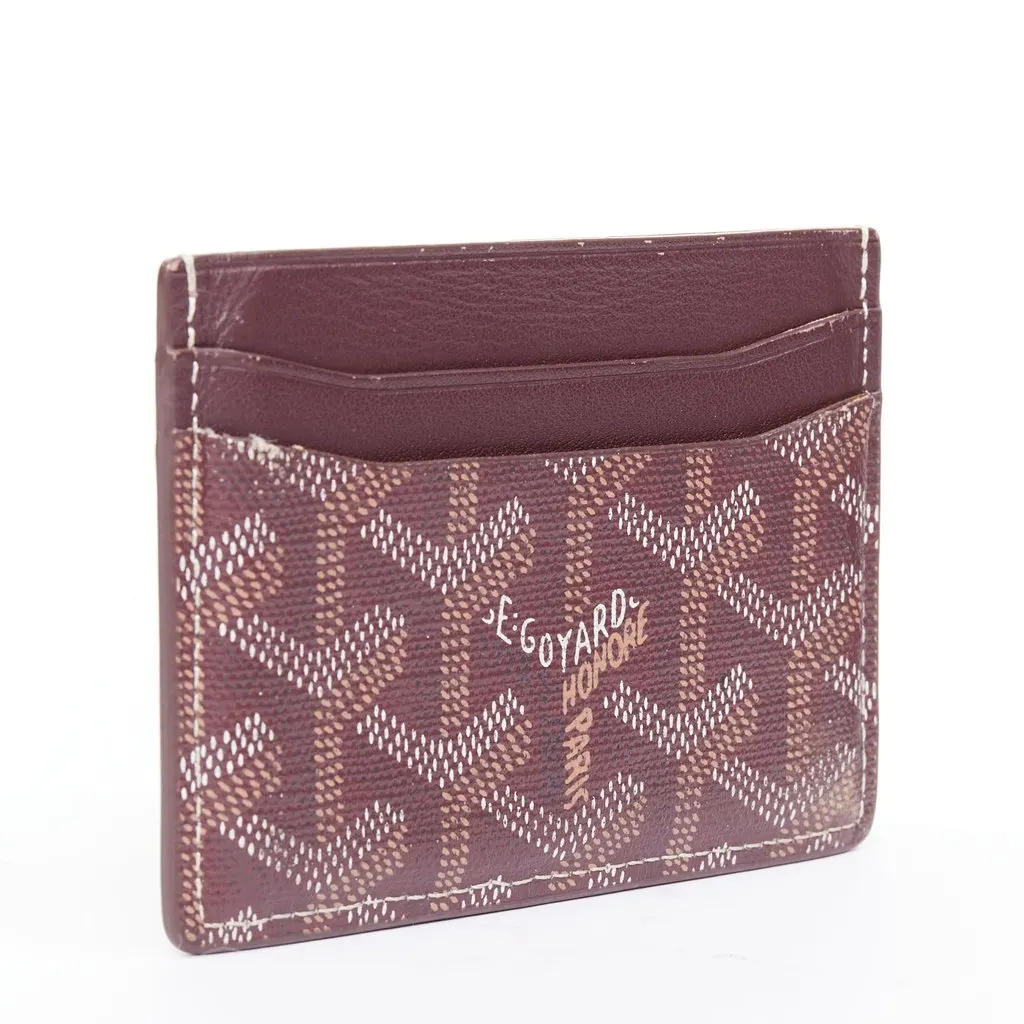 Goyard Burgundy Wallet Burgundy Very good - Inside View