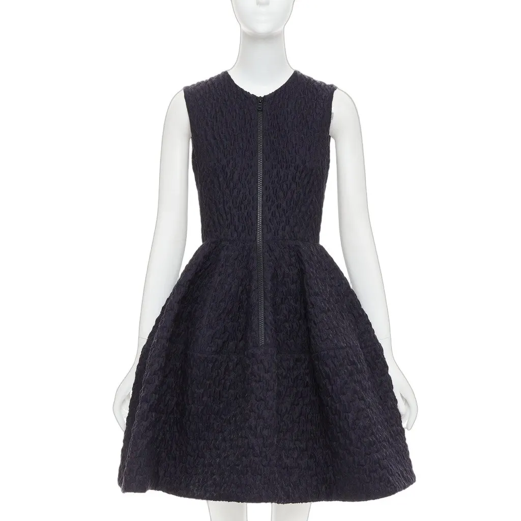 Jourden Navy Wool Dress Navy Wool Never worn, with tag - Front View