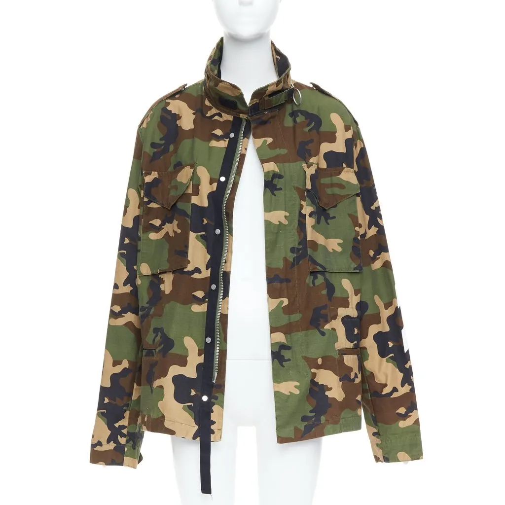 Off-White Green Cotton Coat Green Cotton Very good - Inside View