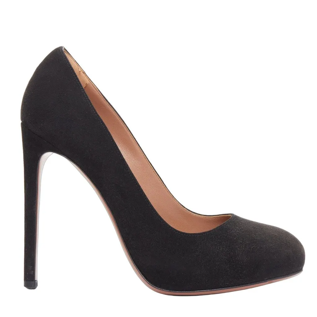 Alaïa Black Suede Heels Black Suede Good - Front View