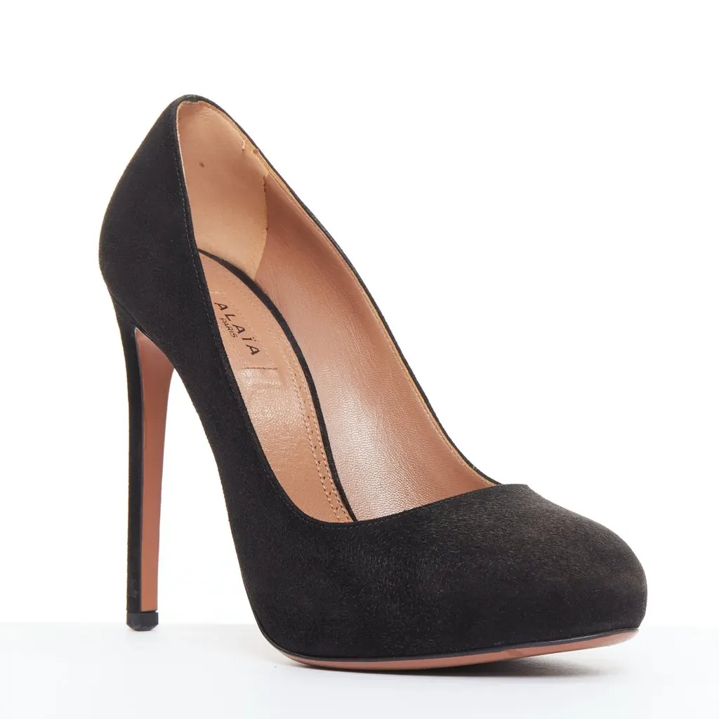 Alaïa Black Suede Heels Black Suede Good - Back View