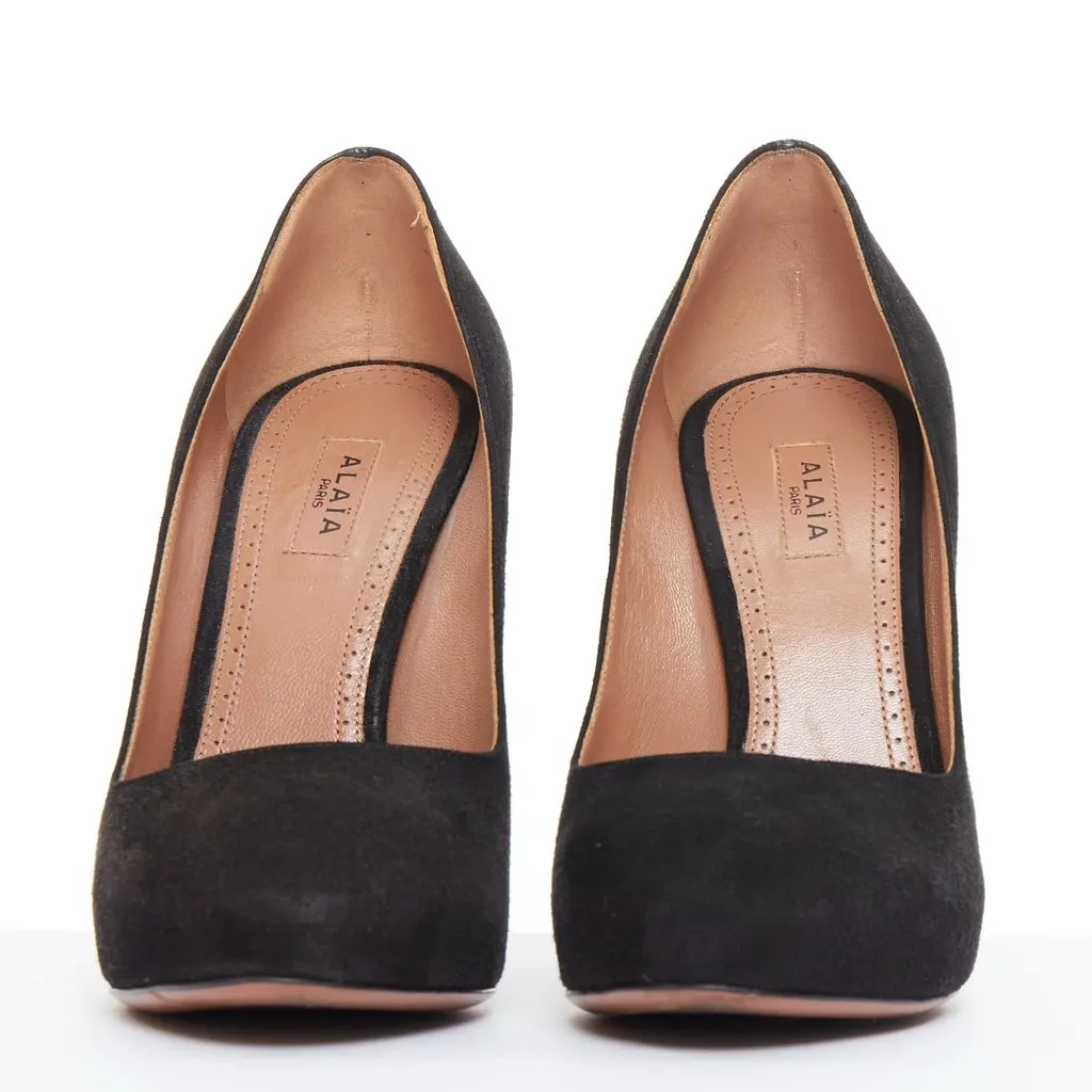 Alaïa Black Suede Heels Black Suede Good - Inside View
