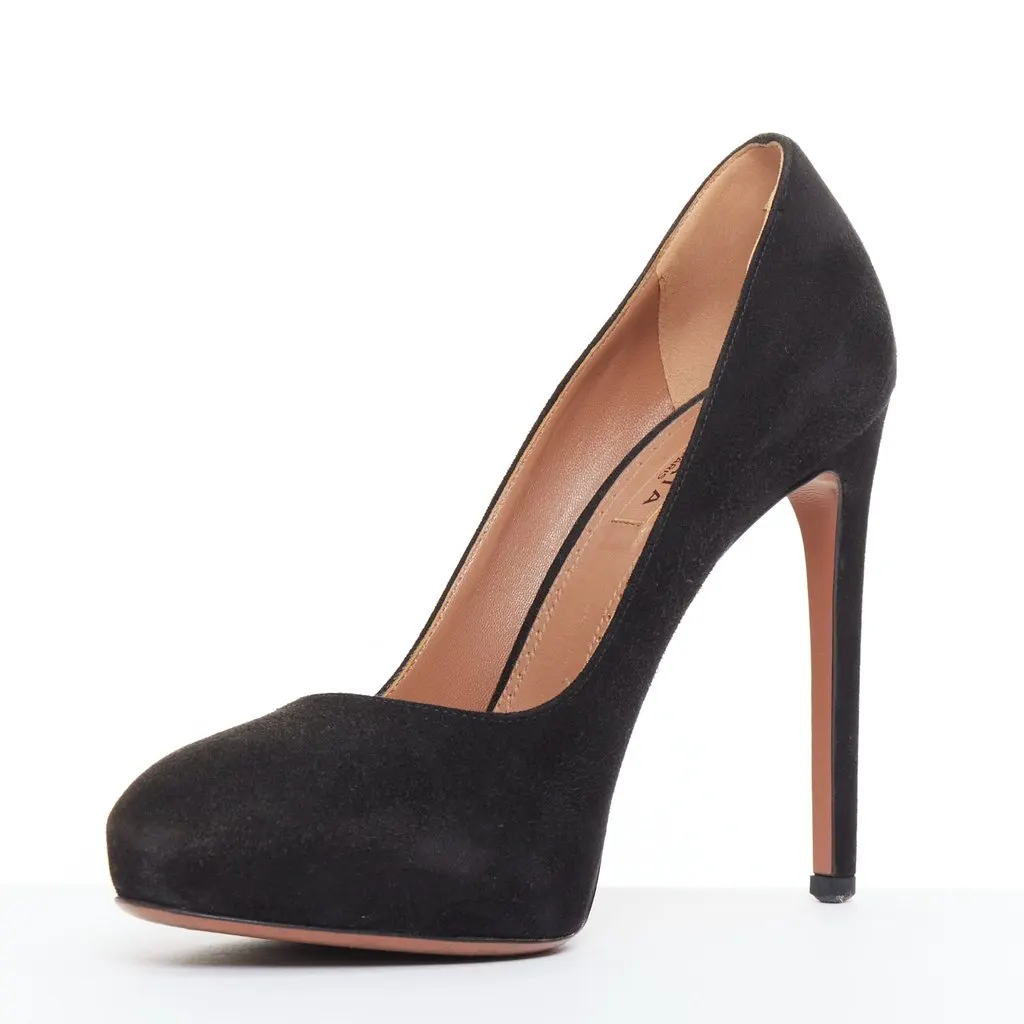 Alaïa Black Suede Heels Black Suede Good - Model View
