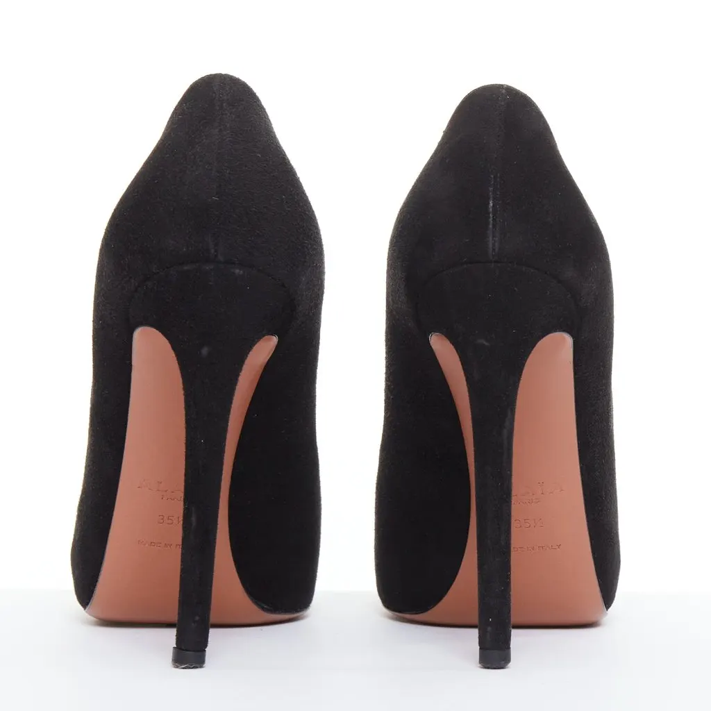 Alaïa Black Suede Heels Black Suede Good - Box View