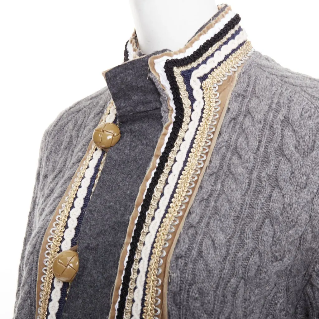 Sacai Grey Wool Knitwear Grey Wool Very good - Back View