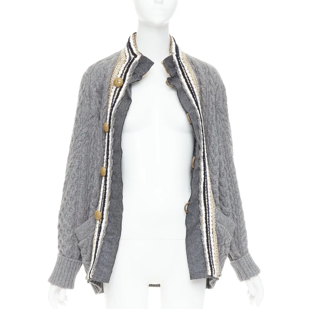 Sacai Grey Wool Knitwear Grey Wool Very good - Inside View