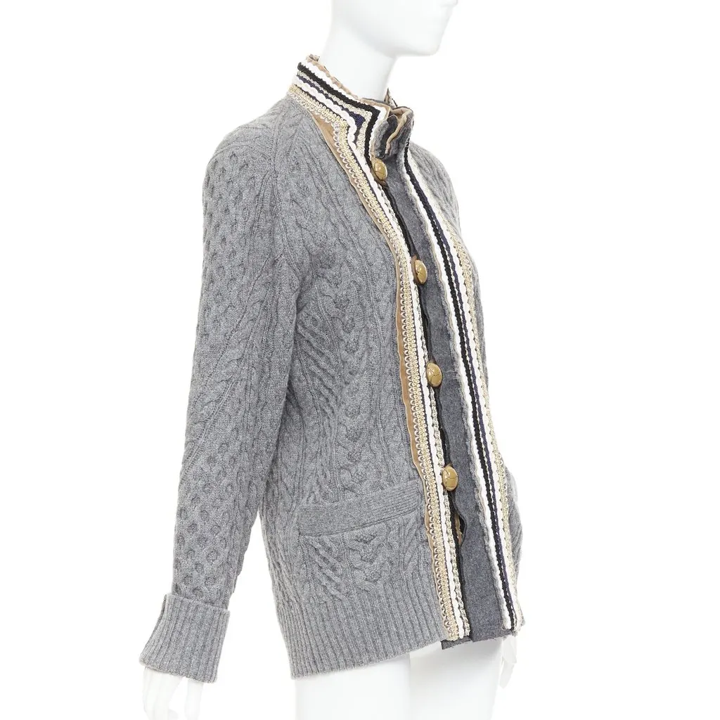 Sacai Grey Wool Knitwear Grey Wool Very good - Model View