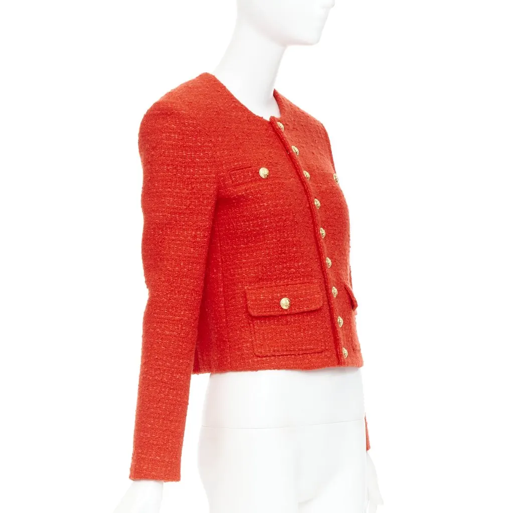 Celine Red Wool Jacket Red Wool Very good - Model View