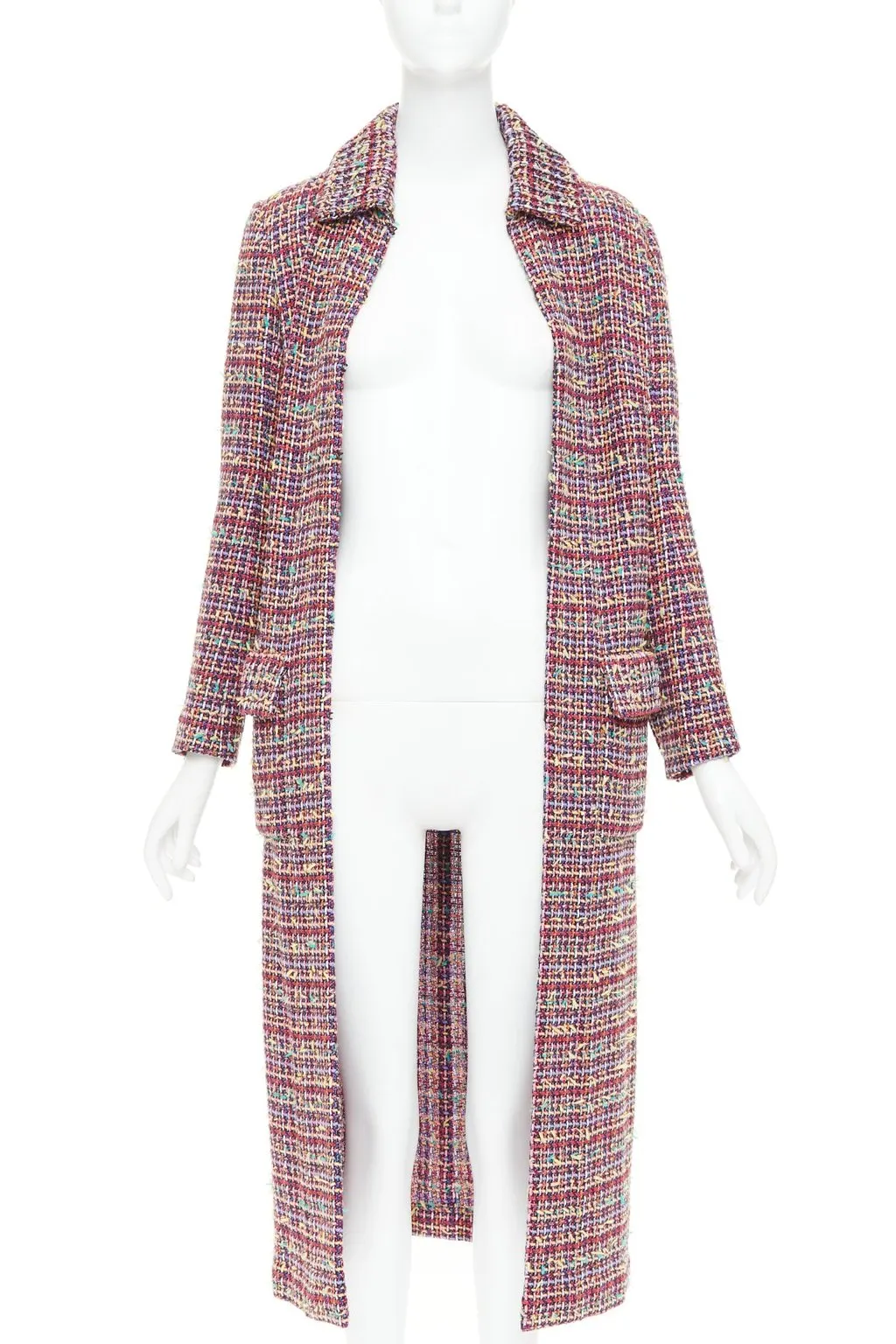 Chanel MultiColor Wool Coat MultiColor Wool Very good - Inside View
