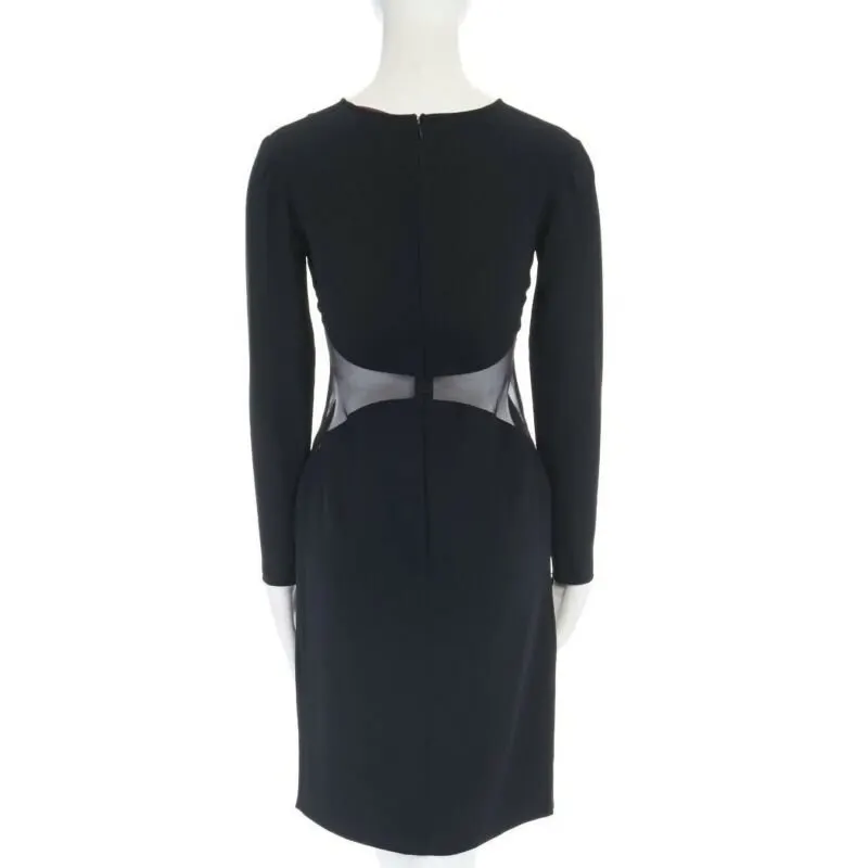 Stella McCartney Illusion Cocktail Dress Black Viscose Good - Box View