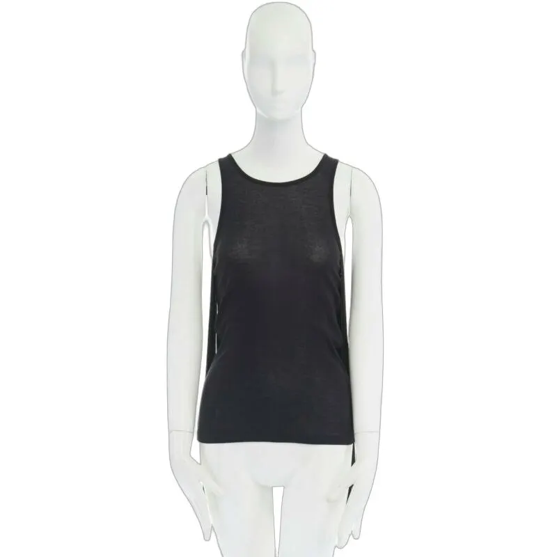 Stella McCartney Fringe Sleeveless Top Black Cotton Never worn - Front View