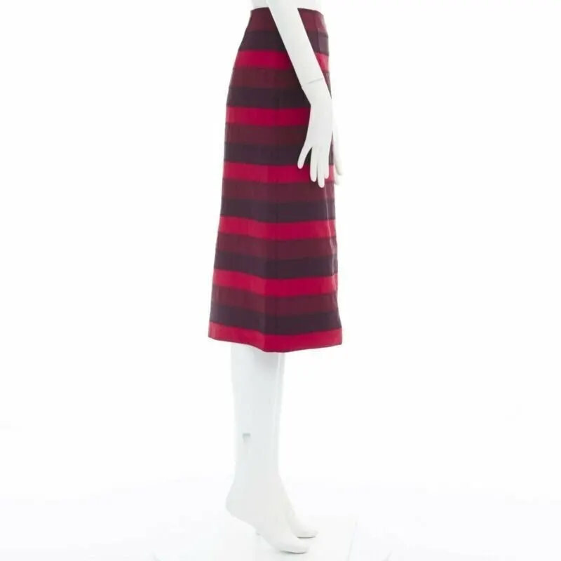 Mary Katrantzou Ribbon Fitted Skirt Red Viscose Very good - Inside View