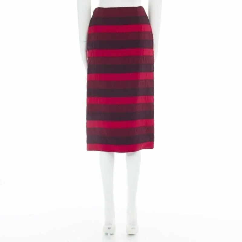 Mary Katrantzou Ribbon Fitted Skirt Red Viscose Very good - Model View