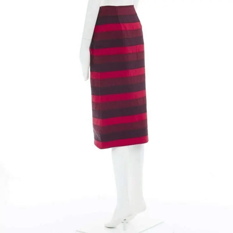 Mary Katrantzou Ribbon Fitted Skirt Red Viscose Very good - Box View