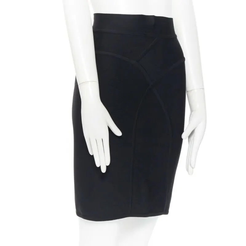 Herve Leger Bandage Pencil Skirt Black Viscose Very good - Model View