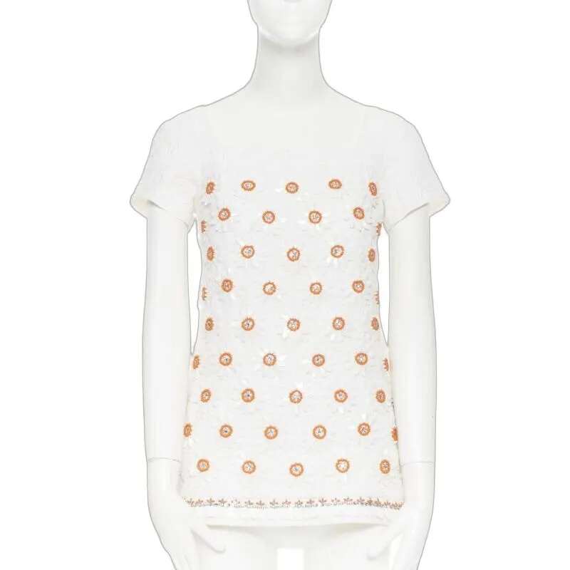 Moschino Cloque top White Cotton Very good - Front View
