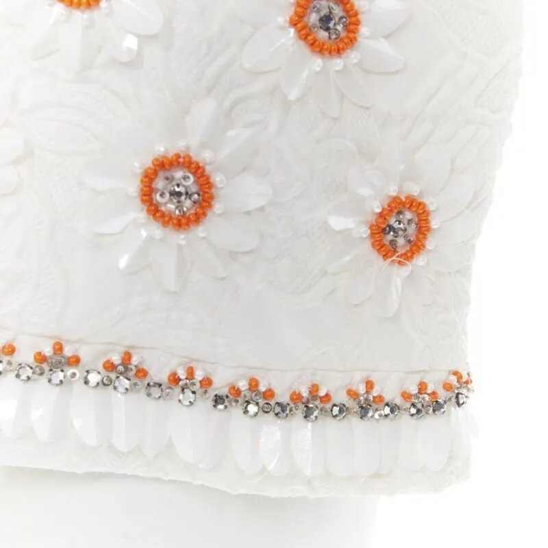 Moschino Cloque top White Cotton Very good - Back View