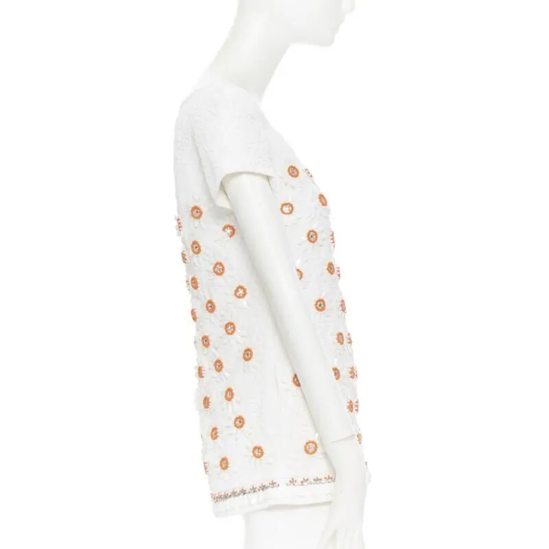 Moschino Cloque top White Cotton Very good - Box View