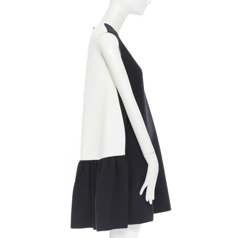 Roksanda Contrast Pleat Dress Black Polyester Good - Box View