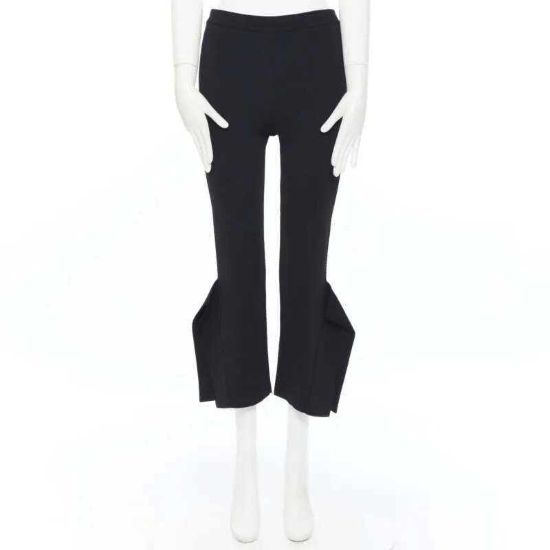 Stella McCartney Panel Flared Pants Black Viscose Never worn - Inside View