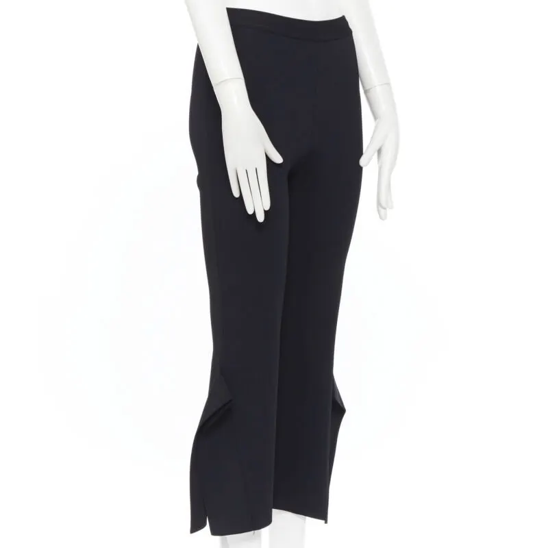 Stella McCartney Panel Flared Pants Black Viscose Never worn - Model View