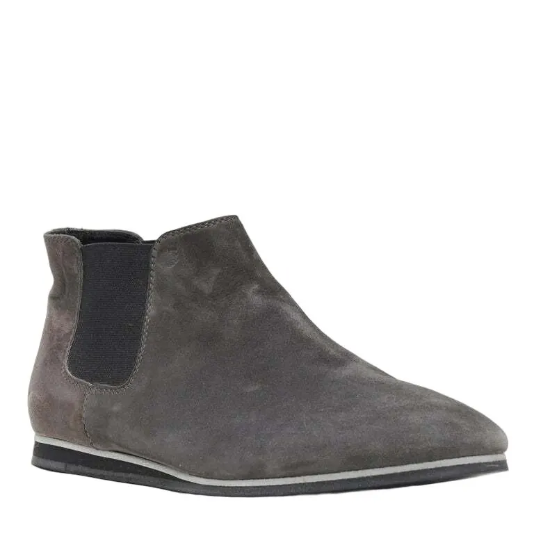Tod's Elastic Gusset Flat Bootie Grey Suede Very good - Front View