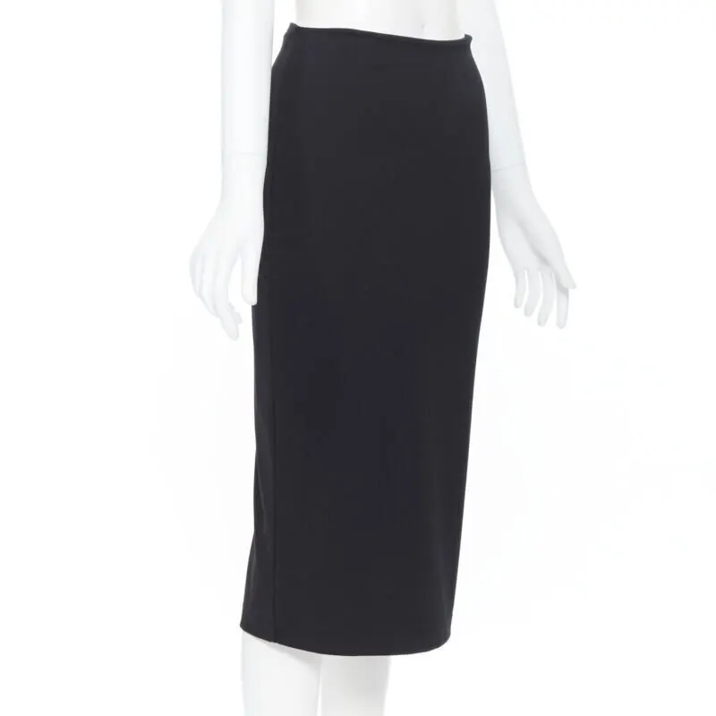 T by Alexander Wang Slit Pencil Skirt Black Polyester Very good - Model View