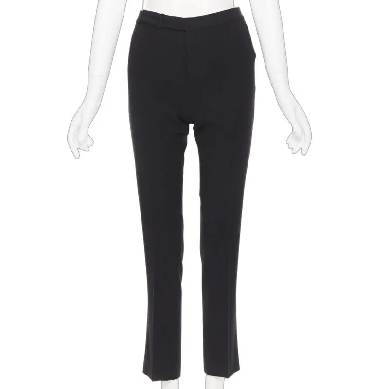Ralph Lauren Slim Fly Trousers Black Wool Very good - Front View