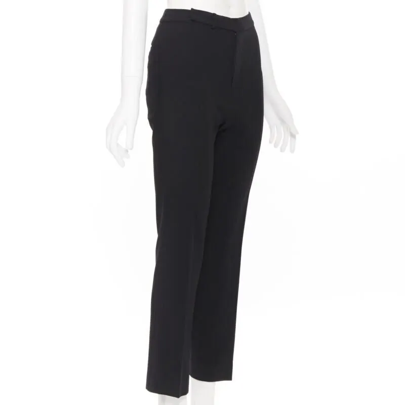 Ralph Lauren Slim Fly Trousers Black Wool Very good - Model View