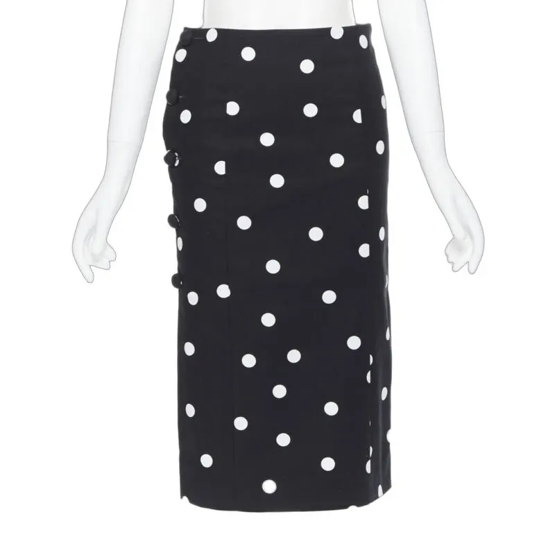 Monse Polka Dot Skirt Black Cotton Never worn - Front View