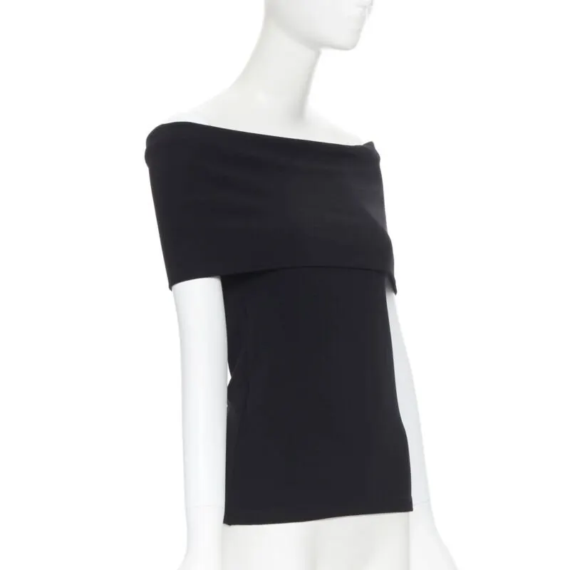 Rosetta Getty Foldover Stretch Top Black Polyamide Never worn - Inside View